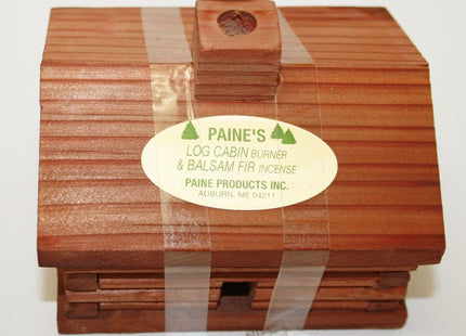 Paine's Medium Log Cabin Incense Burner Comes with 10 Balsam fir logs