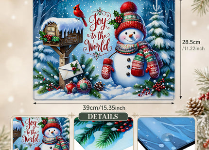 Kathfly Christmas Snowman Cutting Board for Kitchen Counter Decorations