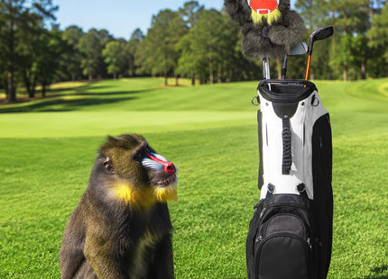 Driver Headcover Funny Golf Headcover Animal Golf Club Head Covers Gorilla Alces Moose Mammoth Design Black Plush Golfing Gifts for Men Women Golfer Fits up to 460CC Driver Head