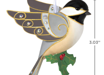 Hallmark Keepsake Christmas Ornament 2020, Beautiful Black-Capped Chickadee, Porcelain (3499QK1361)