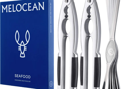 Melocean Professional 8-piece Crab Crackers and Tools Set in Gift Box