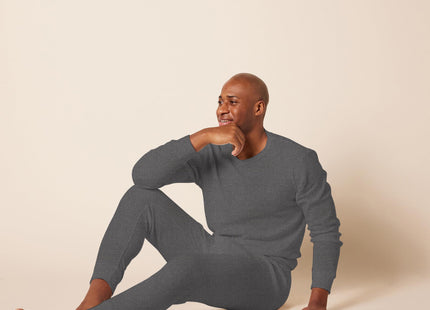 Amazon Essentials Men's Thermal Long Underwear Set Underwear, -Charcoal Grey, L