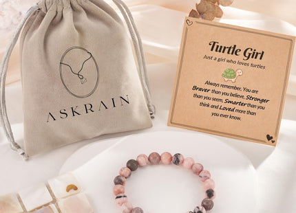 ASKRAIN Turtle Gifts, Sea Turtle Gifts for Women, Sea Turtles Jewelry Bracelet Gifts for Turtle Lovers