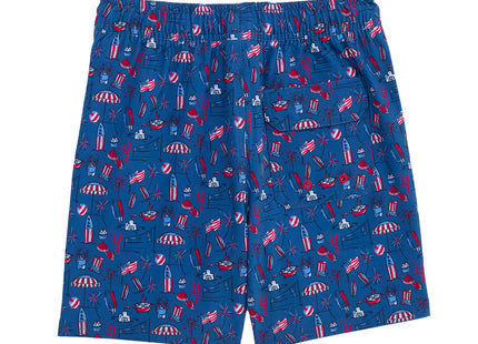 vineyard vines Boys Printed Chappy Swimsuit Trunks, Lobster Reef, Small