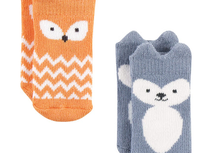 Hudson Baby Girls Unisex Cotton Rich Newborn And Terry Socks, Boy Woodland, 0-6 Months, Boy Woodland, 0-6 Months US