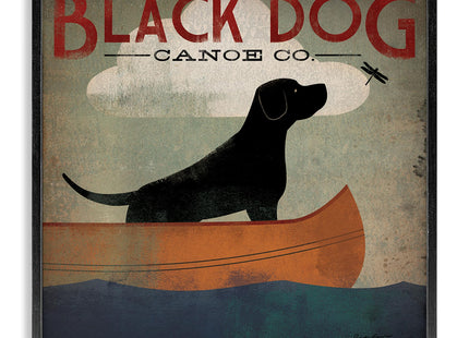 Black Dog Canoe Company Nautical Vintage, 24 x 24 Inch Framed Giclée Print