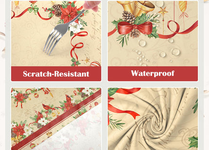 Arquiel Christmas Tablecloth 55 x 70 Inch Rectangular, Cardinal Print