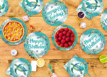 96Pcs Sea Turtle Birthday Party Decorations for Sea Beach Serves 24