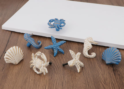 Brosay 4 Pcs Coastal Cabinet Knobs Ocean Nautical Drawer Pulls (White)