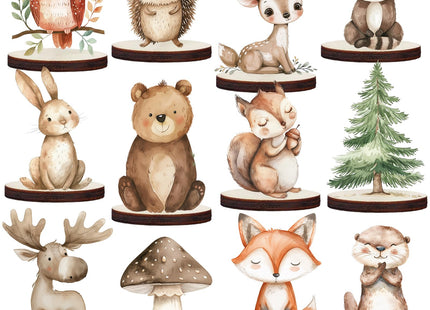 Woodland Baby Shower Decorations 12Pcs Woodland Centerpieces for Table Decorations