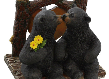 DeLeon Decorative Black Bears Kissing Napkin Holder - Rustic Cabin Art