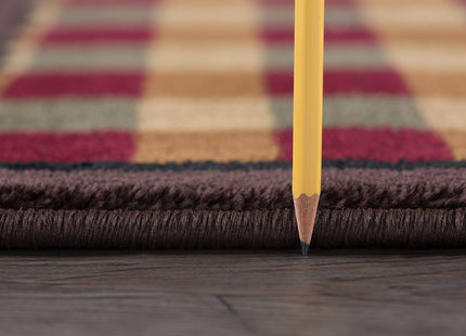 Tayse Homespun Cabin Multi-Color Long Hallway Runner Rug Walkway, Entryway Kitchen - Foyer Lodge, Novelty Farmhouse Style Long Rustic Indoor Carpet, 2'7'' x 9'10"
