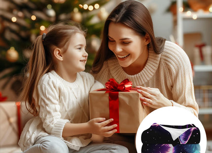 GNEW Fox Blanket for Girls, Cute Galaxy Fox Throw Blankets, Kawaii Fox Gifts for Girls Boys Kids Baby, Fox Lovers Gifts Blanket, Cute Fox Decor, Purple Black Hot Pink Sparkle Starry Stars,80"x60"