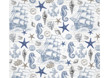Granbey Summer Ocean Tablecloth - Blue Nautical Coastal Square Table Cloth Beach Coral Starfish Shell Table Cover 54x54 Decorative for Picnic Kitchen