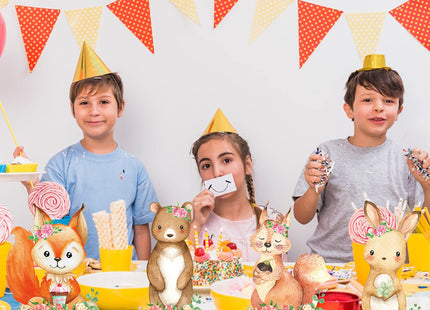 12Pcs Woodland Baby Shower Decorations Woodland Animals Honeycomb Centerpieces Baby Shower Decorations for Woodland Baby Shower Woodland Animals Birthday Party Supplies