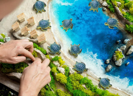 Yerliker Mini Sea Turtle Figurines Resin Sea Animals, 100 Pcs, Blue