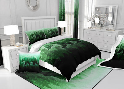 Feelyou Bear Bedding Set Kids Forest Comforter Set Boys Girls Decor