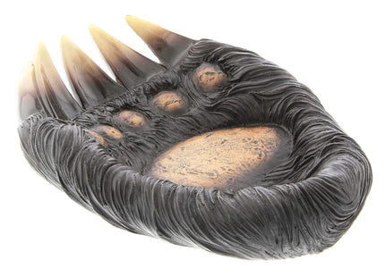 Wilcor Black Bear Paw Soap Dish/Trinket Tray, 6"