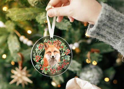 Fox Ornaments - Fox Christmas Ornaments, Fox Ornaments for Christmas Tree - Fox Gifts, Fox Gifts for Women, Fox Lovers Gifts - Fox Animal Chrisrtmas Ornament - Acrylic Christmas Ornament 2024