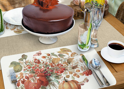 CounterArt Autumn in Nature Reversible Easy Care Placemat 4 Pack
