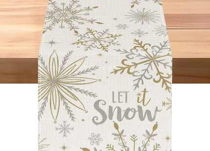 FreeNook Snowflake Christmas Table Runner, Chriatmas Decorations,13x72 Inch