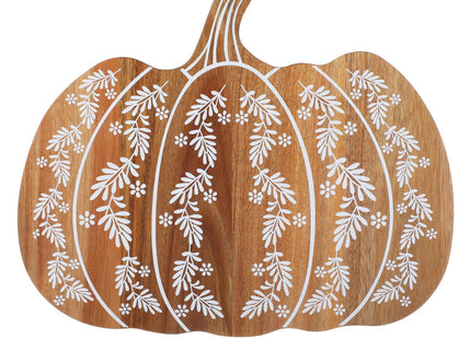 BrightRow Pumpkin Shaped Cutting Board, Acacia Wood Serving Board