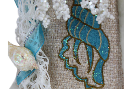 Windy Hill 16" Coastal Charm Aquamarine Santa 168240
