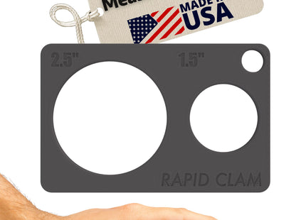 Clam Measuring Tool | 1.5" Quahog & 2.5" Soft-Shell Clam Gauge | Floats in Water | Lanyard Hole | Durable & Lightweight Clamming Accessory for Legal Harvesting