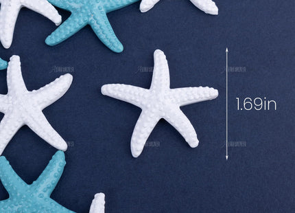 AUEAR, 16 Pack Resin Pencil Finger Starfish Decor Beach Ocean Flat Back Ornaments for Wedding Christmas Tree Home Decorations