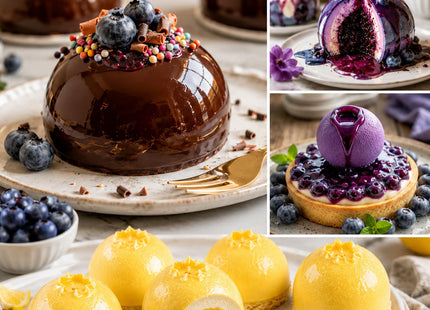 2Pack Blueberry Silicone Mold for Mousse Cake,Fruit Pudding Blueberry Molds