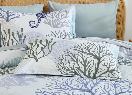 Comforter Set Full Size Coastal Beach Theme Bedding Set,7 Pieces