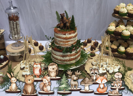 Woodland Baby Shower Decorations 12Pcs Woodland Centerpieces for Table Decorations