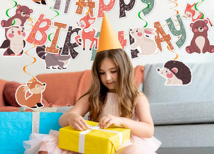 33Pcs Woodland Birthday Party Decoration
