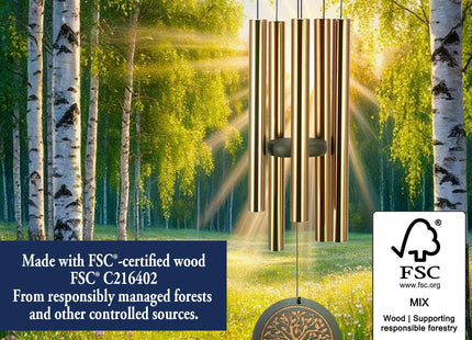 Wind Chimes for Outdoor & Gifts – Engraved Tree of Life