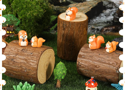 GGSTDDUP 50 Pcs Mini Resin Squirrel Tiny Squirrel Mini Animal Figurines