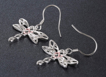 Sterling Silver Dragonfly Earrings for Women