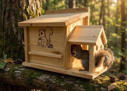 MrHN Squirrel House - Squirrel Houses for Outside Nesting