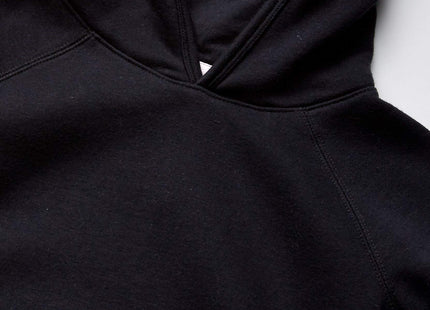 Amazon Essentials Girls' Pullover Hoodie Sweatshirt with Kangaroo Pocket, Black, Large