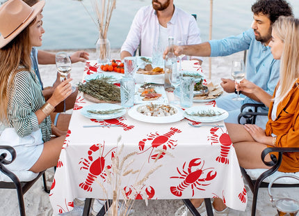 Oudain 54 Inch x 100 ft Crawfish Boil Lobster Tablecloth Roll Cutter Box