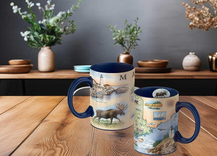 Xplorer Maps Maine Map Ceramic Mug (16oz) – BPA-Free Coffee Cup for Hot & Cold Drinks – Perfect for Office, Home, or Gift