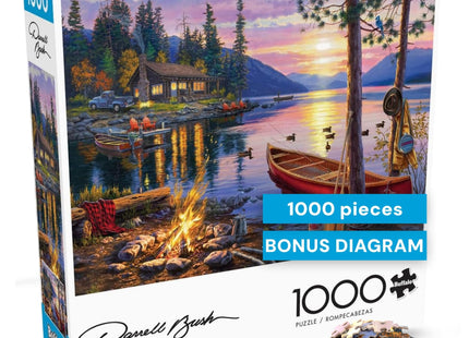Buffalo Games Darrell Bush Canoe Lake Jigsaw Puzzle, 1000 Piece, for Adults