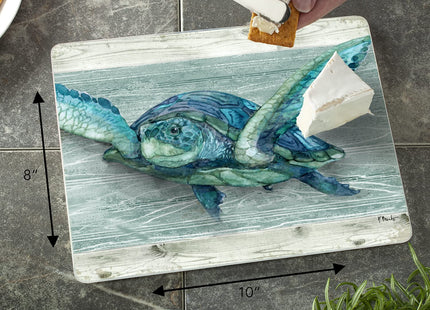 CounterArt Sea Turtle 3mm Tempered Glass Cutting Board