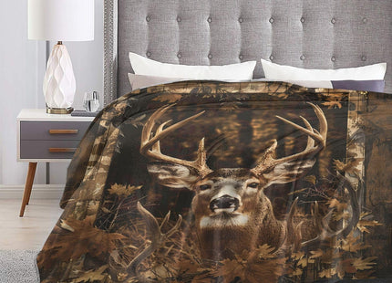 Country Deer Blanket Deer Elk Decor Throw Blanket Gifts for Girls Boys Deer Deer Winter Couch Bedding Super Warm Soft Plush Lightweight Fleece Flannel Blanket for Kids Adults Men Women 50"X40"