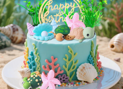 Turtle Cake Topper Turtle Birthday Decorations Sea Turtle Party Decorations