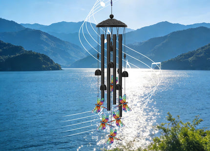 Hoemwarm Colorful Dragonfly Wind Chimes Dragonfly Gifts for Women