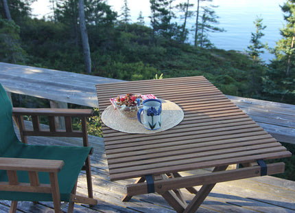 BYER OF MAINE, Use Indoors or Outdoors, Pangean Roll Top Folding Wood Table