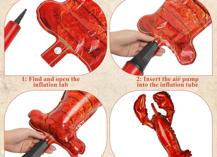 Silipull 5 Pcs Crawfish Balloons Fishing Net Seafood Boil Party Supplies