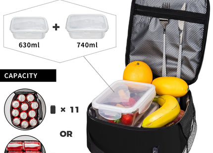 Killer Whale Lunch Bag for Boys Girls Kids Women Men, Orca Insulated Reusable Leakproof Thermal High Capacity Lunch Box Bag with Front Pocket, Durable Cooler Tote Food Handbag for Work School Picnic