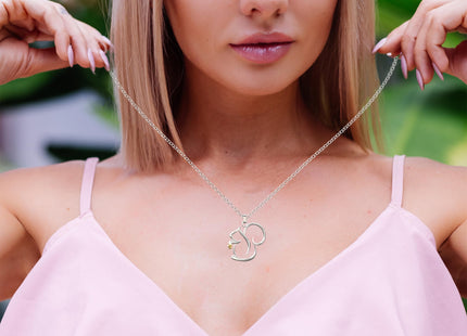 Happy Kisses Squirrel Necklace - Charming Squirrel Pendant with Funny Message Card - Ideal Squirrel Gift for Women, Peanut Lovers, and Wildlife Enthusiasts (ON CARD ONLY)