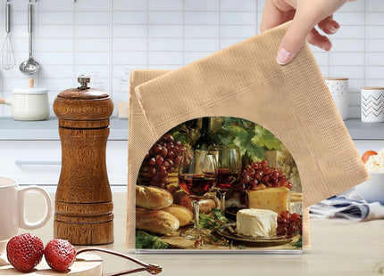 Xmycdz Autumn Wine Napkin Holder for Table Chees Acrylic Tissue Dispenser